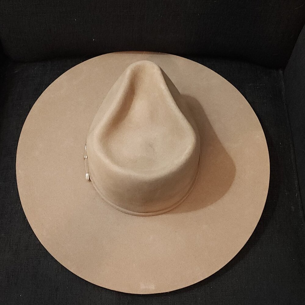 Rodeo King 7X Beaver Felt Long Oval Pecan Color Cowboy Hat - Picture 3 of 11